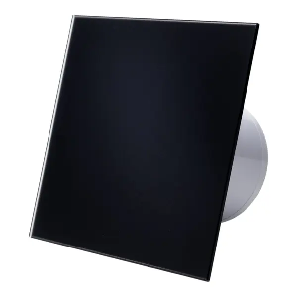 ventilator de baie ecovent decora smart, o100, super silent, senzor umiditate, timer, panou sticla, clapeta antiretur, debit