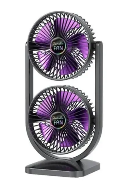 Ventilator de birou dublu portabil si reglabil CH