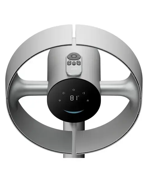 Ventilator de podea Dreame Bladeless Fan MF10, 55 W, 10 viteze, Touchscreen, Telecomanda, Dreamehome App, Asistent vocal (Argintiu)