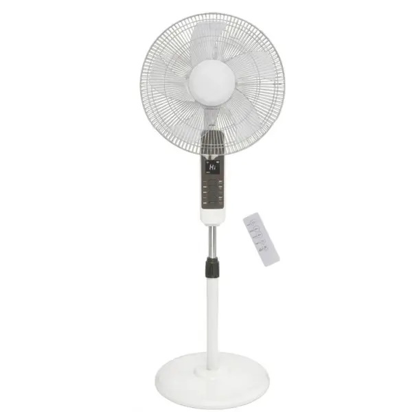 Ventilator Electric, cu Picior, Telecomanda, 40 cm, 3 Trepte Viteza, Alb, 45 W, Victronic