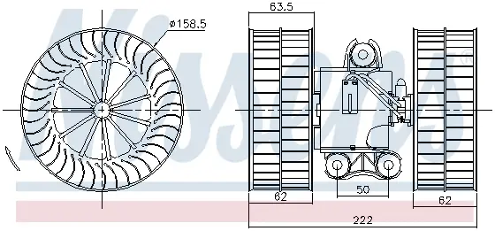 Ventilator habitaclu MERCEDES VIANO (W639), VITO MIXTO (W639), VITO (W639) 2.0D dupa 2003