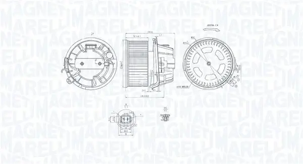 Ventilator habitaclu potrivit CITROEN C2, C2 ENTERPRISE, C3 I, C3 PLURIEL, XSARA PICASSO; PEUGEOT 1007, 206 1.1-2.0D 12.99-