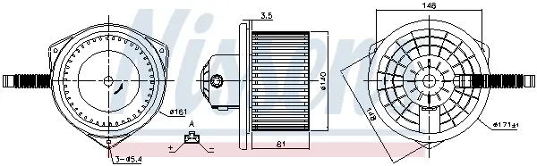 Ventilator habitaclu potrivit CITROEN C4 AIRCROSS, C-CROSSER, C-CROSSER ENTERPRISE; MITSUBISHI ASX, LANCER VIII, OUTLANDER II; PEUGEOT 4007, 4008 1.5-3.0 11.06-