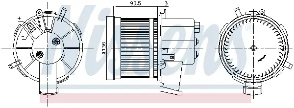 Ventilator habitaclu potrivit FIAT 500, 500 C, PANDA; FORD KA 1.1-1.4 09.03-