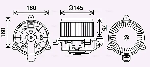Ventilator habitaclu potrivit FORD B-MAX, ECOSPORT, FIESTA VII, KA+ III, PUMA, TOURNEO COURIER B460, TRANSIT COURIER B460, TRANSIT COURIER B460 MINIVAN 1.0-2.0 08.12-