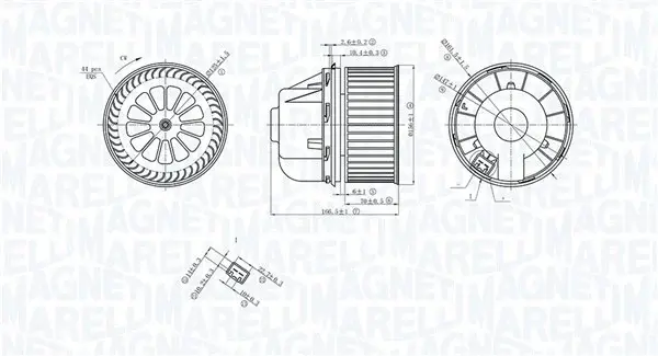 Ventilator habitaclu potrivit FORD C-MAX II, FOCUS III, FOCUS IV, GRAND C-MAX, KUGA II, TOURNEO CONNECT V408 NADWOZIE WIELKO, TRANSIT CONNECT, TRANSIT CONNECT V408 MINIVAN 1.0-Electric 04.10-
