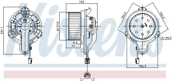 Ventilator habitaclu potrivit FORD FOCUS IV, KUGA III 1.0-2.5H 01.18-