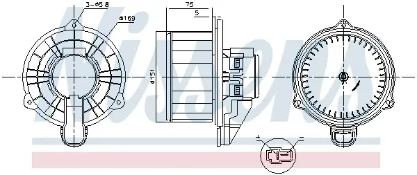 Ventilator habitaclu potrivit HYUNDAI ACCENT V, CRETA, SOLARIS; KIA RIO IV 1.4 1.6 2.0 01.16-