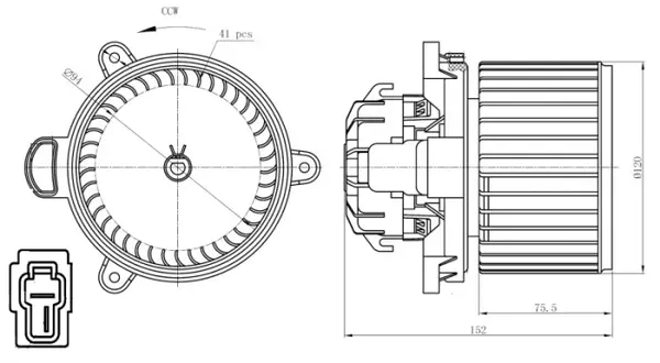 Ventilator habitaclu potrivit HYUNDAI I10 II 1.0 1.0LPG 1.2 08.13-