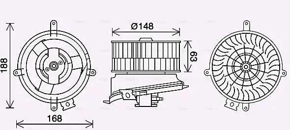Ventilator habitaclu potrivit MERCEDES C (W202) 1.8-3.6 03.93-05.00