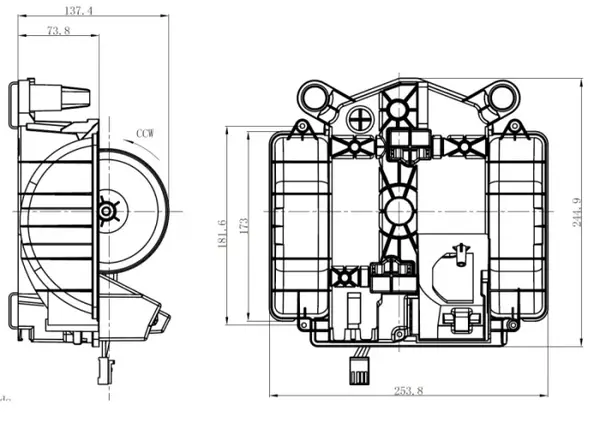 Ventilator habitaclu potrivit MERCEDES S (A217), S (C217), S (W222, V222, X222) 2.2DH-6.0 05.13-
