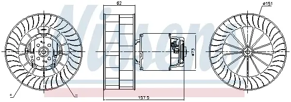 Ventilator habitaclu potrivit NISSAN KUBISTAR; RENAULT KANGOO, KANGOO EXPRESS 1.2-1.9D 08.97-