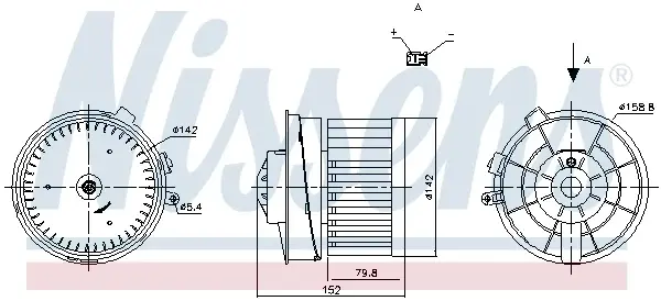 Ventilator habitaclu potrivit NISSAN QASHQAI I 1.5D-2.0D 02.07-04.14