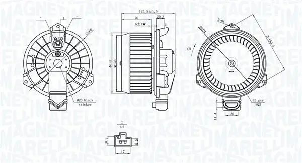 Ventilator habitaclu potrivit TOYOTA VERSO S, YARIS 1.0-1.5 11.10-
