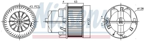 Ventilator habitaclu potrivit VOLVO S60 II, S80 II, V60 I, V60 II, V70 III, XC60 I, XC70 II; LAND ROVER FREELANDER 2, RANGE ROVER EVOQUE 1.5-4.4 03.06-12.20