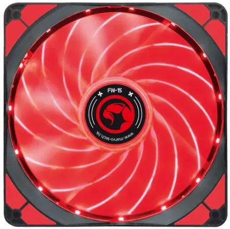 Ventilator Marvo FN-15, Iluminare LED (Rosu)
