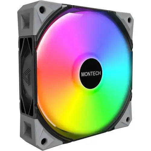 Ventilator Montech E28 PWM ARGB 120mm, Negru