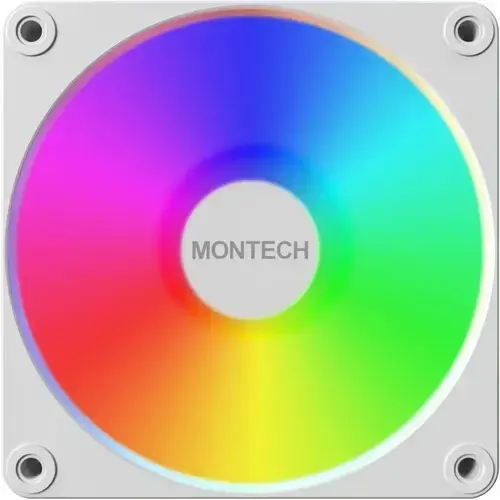 Ventilator Montech GF120 V2 ARGB PWM 120mm, Alb