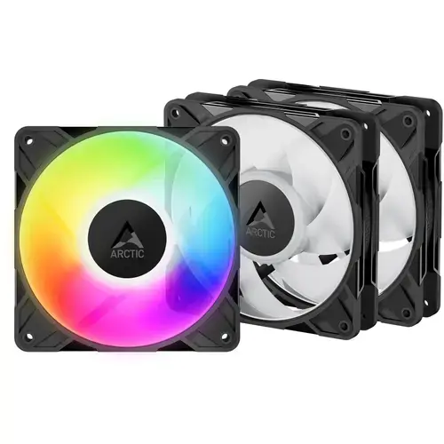 Ventilator PC Arctic P12 Pro A-RGB LN, KIT 3x120mm PWM, 2000 RPM, Negru