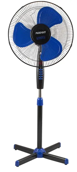Ventilator Perfect - FM-3237, 3 viteze, 41 cm, negru/albastru