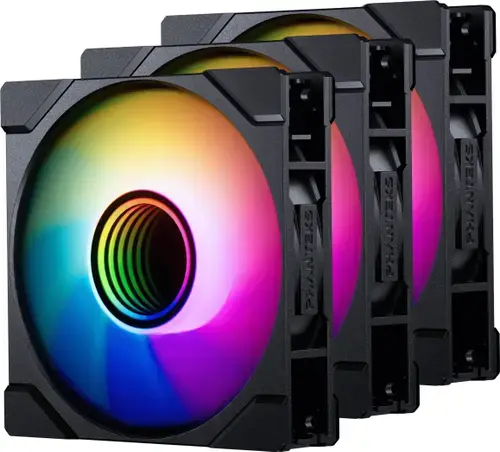 Ventilator Phanteks Reverse Blade PH-F120M25R_G2_DBK01_3P, set 3 bucati, 120 mm, Linq6, 2000 RPM, D-RGB (Negru)