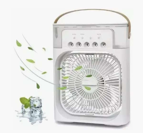 Ventilator portabil cu umidificator incorporat conectare USB cu lumina de noapte