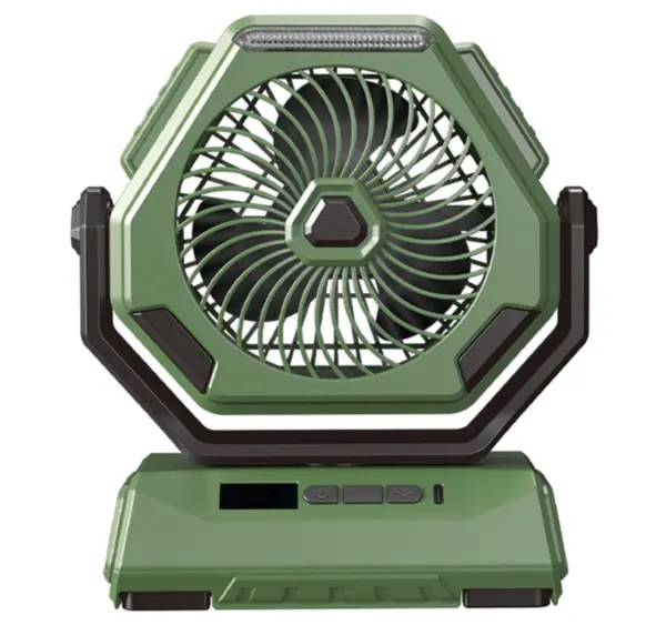 Ventilator portabil de camping USB 20000mAh 4 viteze 3 moduri de iluminare rotatie 270