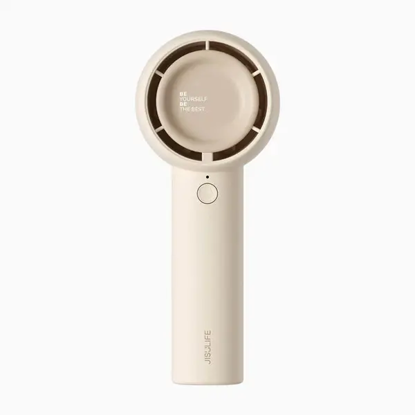 ventilator portabil de mana jisulife, life5, autonomie 2-7h, baterie 2000mah, 3 viteze, incarcare rapida, bej