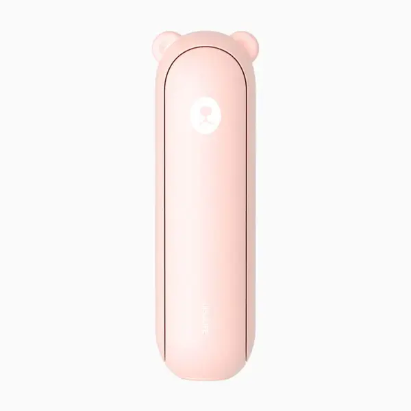 - Ventilator portabil de mână JISULIFE, Life8 Plus, autonomie 11-46h, baterie 4500mAh, funcție Power Bank, lanternă LED, design pliabil, 3 viteze, încărcare rapidă, Roz