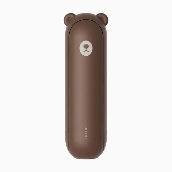 - Ventilator portabil de mână JISULIFE, Life8 Plus, autonomie 11-46h, baterie 4500mAh, funcție Power Bank, lanternă LED, design pliabil, 3 viteze, încărcare rapidă, Maro