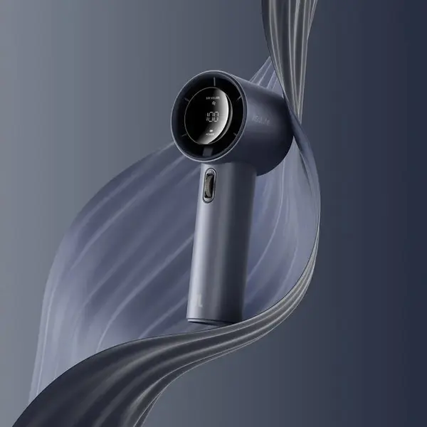ventilator portabil de mana jisulife pro1, autonomie 2-12h, baterie 3600mah, 100 viteze, incarcare rapida, afisaj led, alb