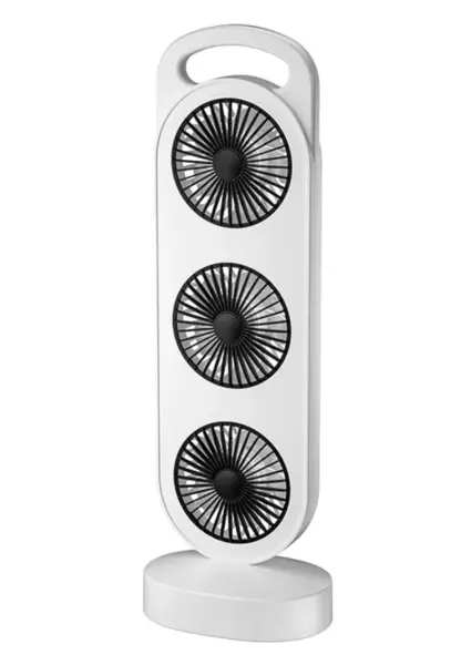 Ventilator puternic de birou reincarcabil cu design Triplu acumulator reincarcabil