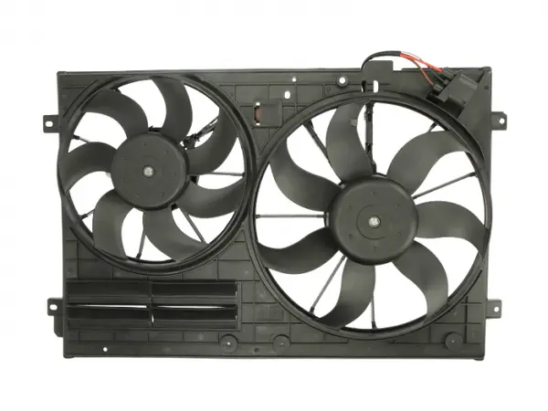 Ventilator radiator (cu carcasa) AUDI A3; SEAT ALTEA, ALTEA XL, TOLEDO III; SKODA OCTAVIA II, SUPERB II, YETI; VW BEETLE, CADDY III, CC, EOS, GOLF PLUS, GOLF V, GOLF VI, JETTA III, JETTA IV 1.2-3.6 du