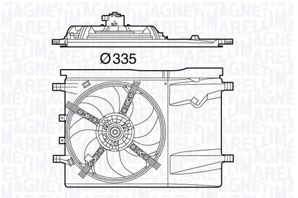 Ventilator radiator (cu carcasa) FIAT DUCATO 2.0D-3.0D dupa 2006