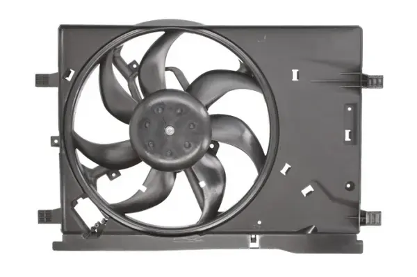Ventilator radiator (cu carcasa) potrivit ABARTH GRANDE PUNTO; FIAT GRANDE PUNTO, PUNTO, PUNTO EVO, PUNTO HATCHBACK; OPEL ADAM, CORSA D, CORSA D HATCHBACK, CORSA E 0.9-1.4LPG 06.05-
