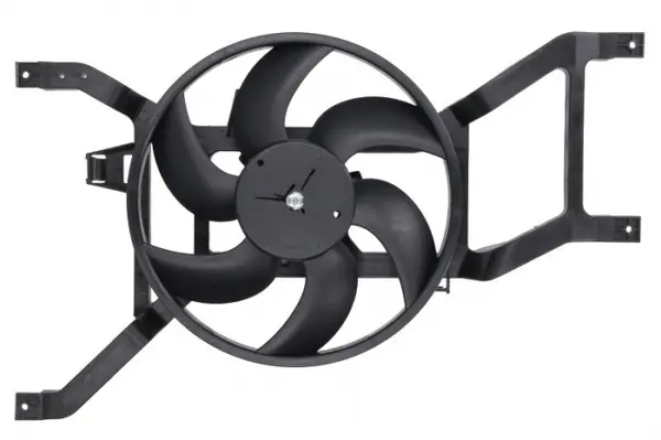Ventilator radiator (cu carcasa) potrivit DACIA LOGAN, LOGAN EXPRESS, LOGAN MCV, SANDERO; LADA LARGUS; RENAULT LOGAN I 1.2-1.6LPG 08.04-