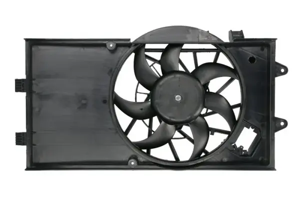 Ventilator radiator (cu carcasa) potrivit FIAT GRANDE PUNTO, PUNTO, PUNTO EVO, PUNTO EVO HATCHBACK, PUNTO HATCHBACK; OPEL ADAM, CORSA D, CORSA D HATCHBACK, CORSA E, CORSA E HATCHBACK 0.9-1.4LPG 06.05-
