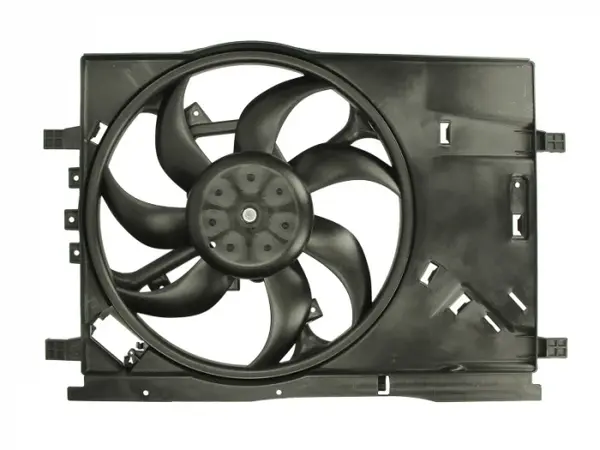 Ventilator radiator (cu carcasa) potrivit FIAT GRANDE PUNTO, PUNTO, PUNTO EVO, PUNTO EVO HATCHBACK, PUNTO HATCHBACK; OPEL CORSA D, CORSA D HATCHBACK 0.9-1.4LPG 06.05-