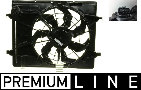 Ventilator radiator (cu carcasa) potrivit HYUNDAI ELANTRA IV, I30 2.0 06.06-06.12