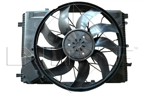 Ventilator radiator (cu carcasa) potrivit MERCEDES A (W176), C (C204), C T-MODEL (S204), C (W204), CLA (C117), CLA SHOOTING BRAKE (X117), CLS (C218), CLS SHOOTING BRAKE (X218) 2.0-6.2 02.08-