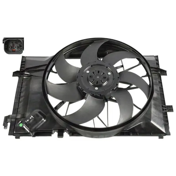 Ventilator radiator (cu carcasa) potrivit MERCEDES C (CL203), C T-MODEL (S203), C (W203), CLC (CL203), CLK (A209), CLK (C209), SLK (R171) 1.8-5.5 05.00-06.11