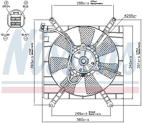 Ventilator radiator (cu carcasa) potrivit SUZUKI LIANA 1.3 1.6 07.01-