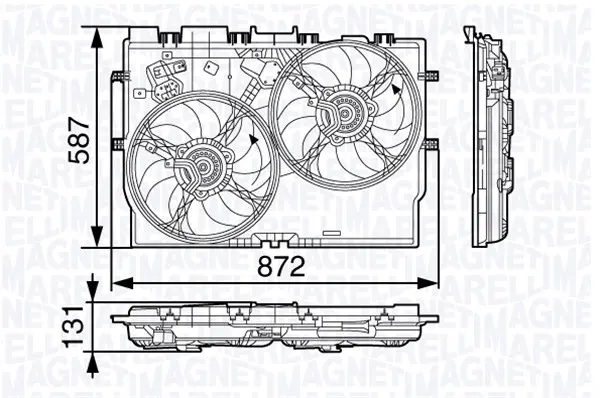 Ventilator radiator FIAT DUCATO 2.2D 2.3D 3.0D dupa 2006