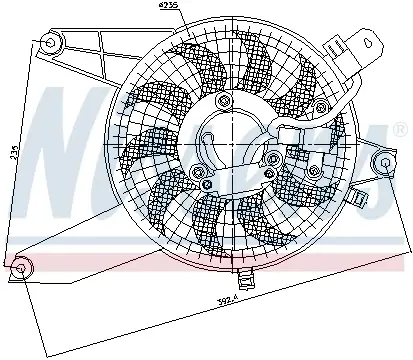 Ventilator radiator HYUNDAI TERRACAN 2.5D 2.9D 3.5 intre 2001-2006