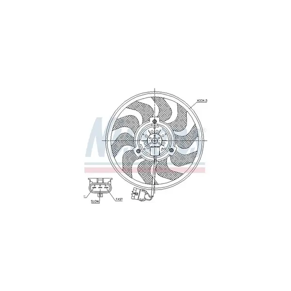 Ventilator, radiator NISSENS 85755
