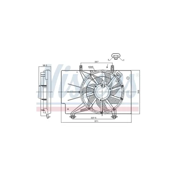 Ventilator, radiator NISSENS 85910