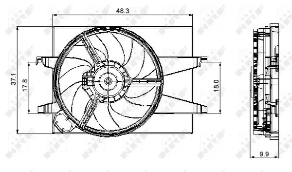 Ventilator, radiator NRF 47006