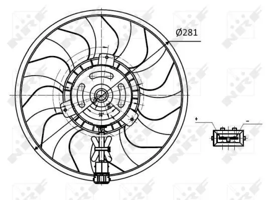Ventilator, radiator NRF 47418