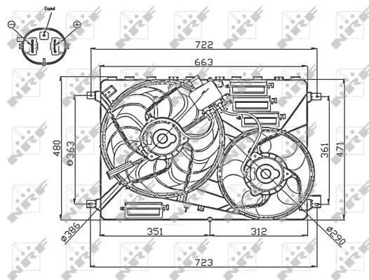 Ventilator, radiator NRF 47756
