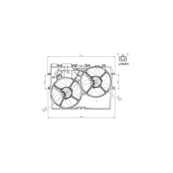 Ventilator, radiator NRF 47945